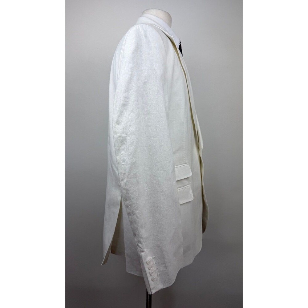 $360 NEW TAYION BY MONTEE HOLLAND Mens 46R White Blazer Sport Coat Suit Jacket - Picture 9 of 11